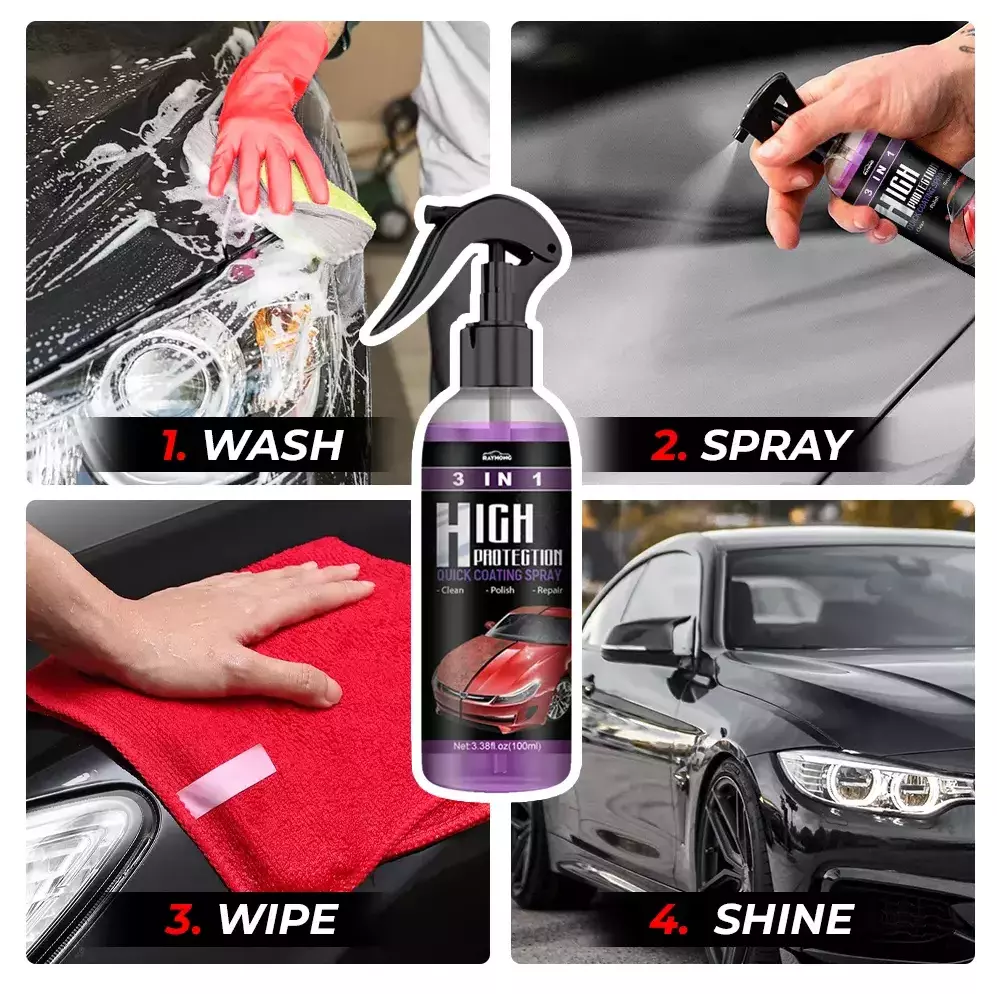 3 in 1 High Protection Car Ceramic Coating Spray- BUY 1 GET 1 FREE